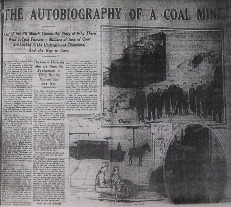 The Autobiography of a Coal Mine April 9 1918
